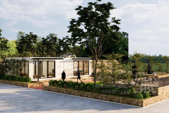 Mẫu Thiết Kế Nhà Nghỉ Cuối Tuần Từ 4 Khung V01 ABL