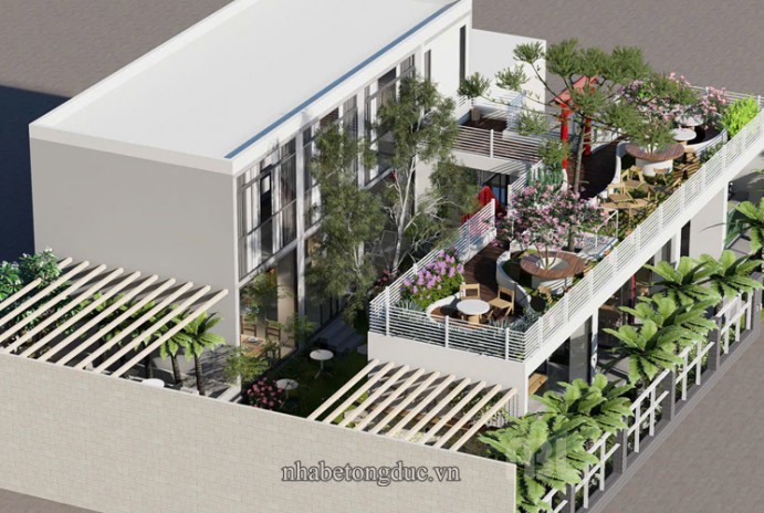 Biệt thự nghỉ dưỡng cuối tuần bằng nhà bê tông đúc ABL