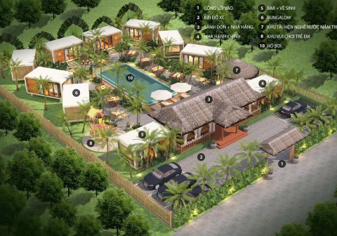 Mẫu nhà đẹp làm khu du lịch sinh thái tại Trảng Bom
