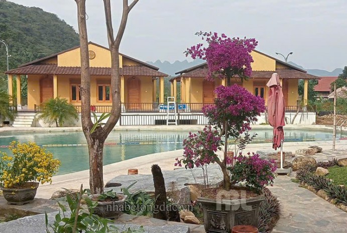 Thi công nhà lắp ghép tại khu du lịch Cánh Tiên, Hà Giang