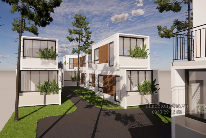 Mẫu thiết kế resort mini nghỉ dưỡng bằng nhà bê tông đúc sẵn ABL