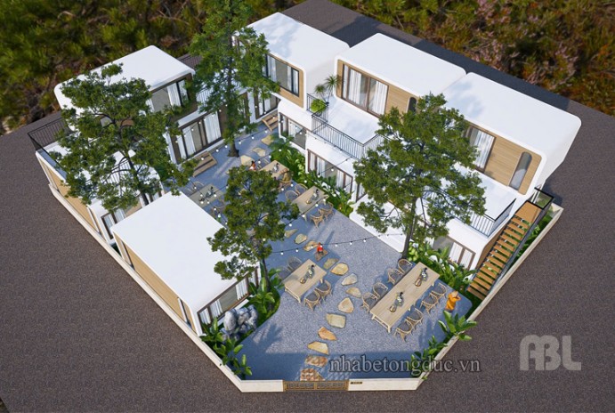 Tổ hợp khu nghỉ dưỡng bằng nhà bê tông đúc V01-ABL tại Hòn Dấu - Hải Phòng