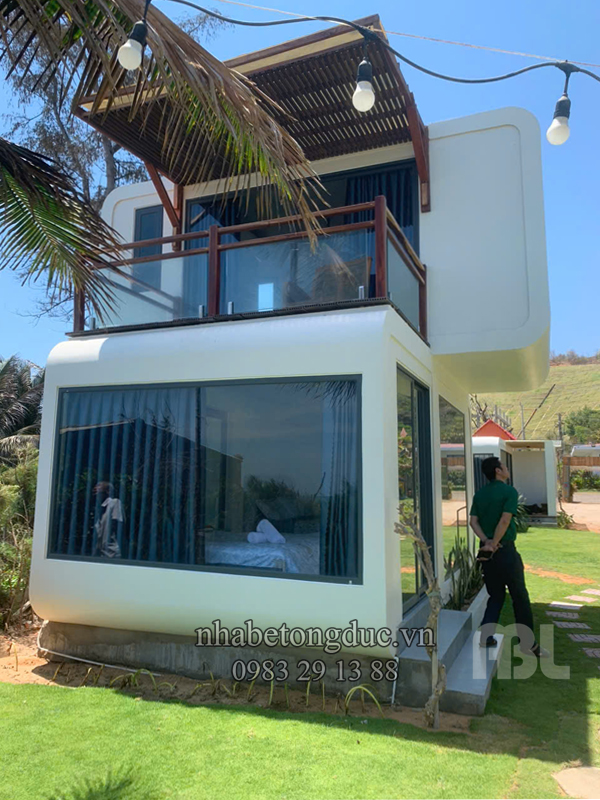 nhà bê tông đúc V01 làm resort nghỉ dưỡng