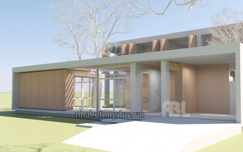 thiết kế nhà bê tông đúc sẵn tại xuân hoà