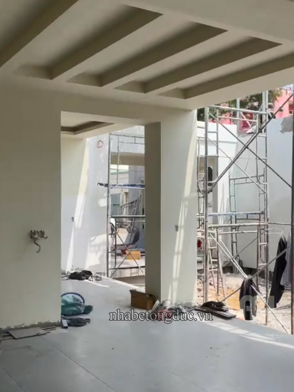 hình ảnh thi công biệt thự trần đạt