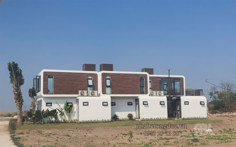 lắp đặt hoàn thiện nhà bê tông đúc tại hòn dấu
