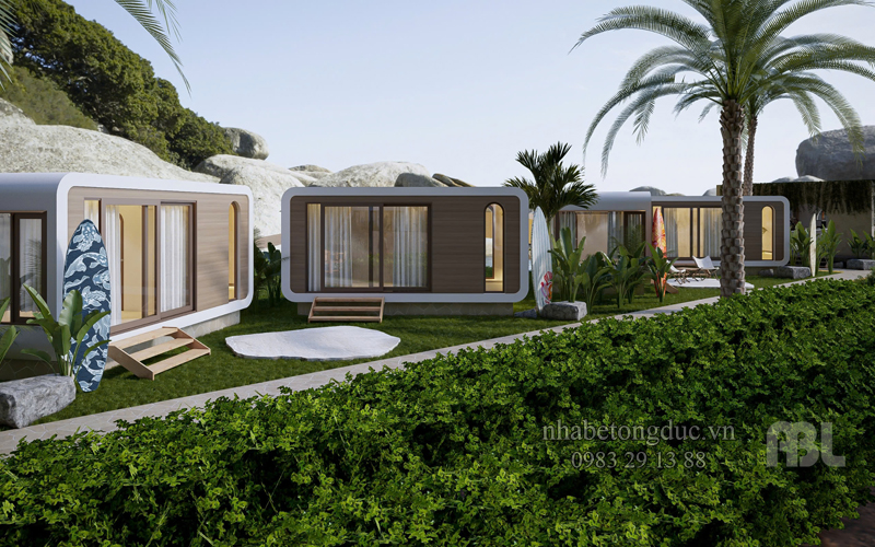 nhà đúc sẵn làm bungalow