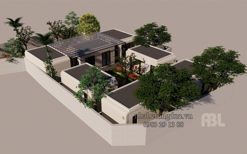 mô hình nhà trọ module bê tông đúc sẵn ABL