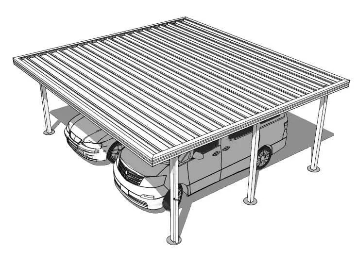 thiết kế của nhà để xe lắp ghép ABL