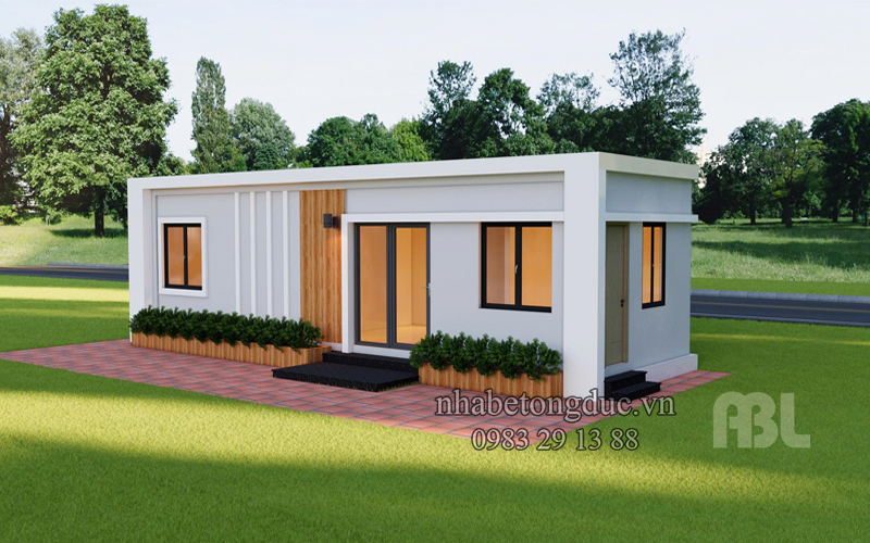 ghép 2 khung nhà bê tông theo chiều dọc