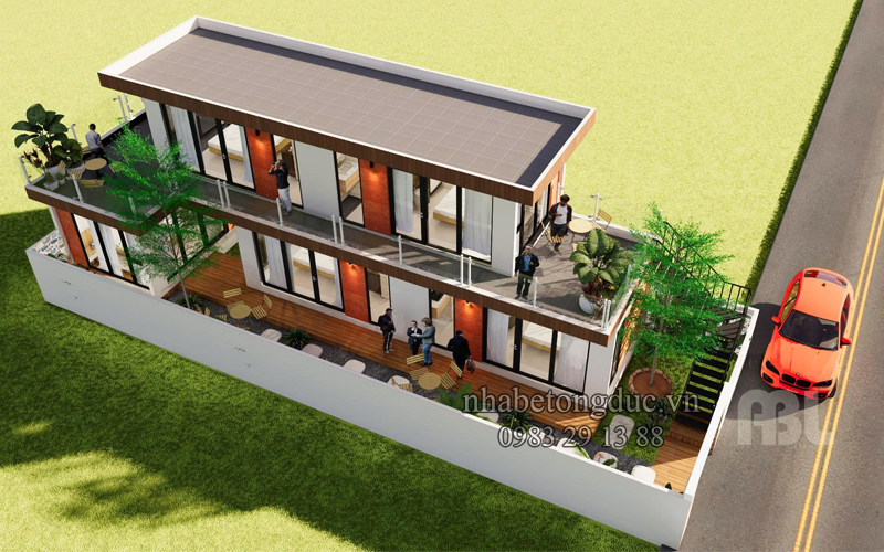 thiết kế nhà bê tông đúc